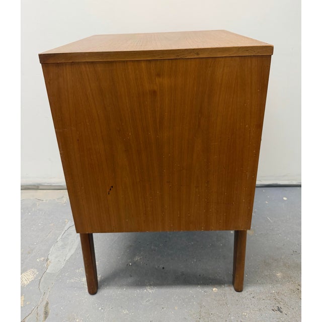 Wood Mid 20th Century Teak Cabinet Great Bedside/Nightstand or End Table For Sale - Image 7 of 12