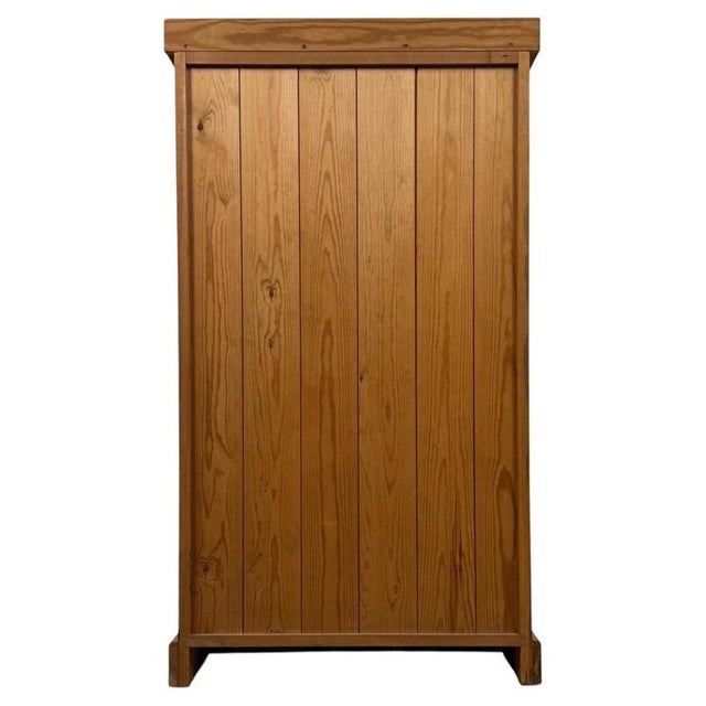 Brown Vintage 20th Century English Pine Open Bookcase For Sale - Image 8 of 11