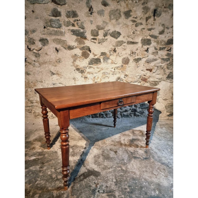 Vintage French Table in Cherrywood, 1930s For Sale - Image 14 of 14