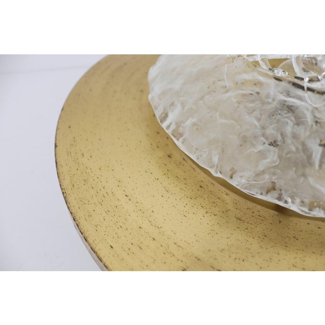 Mid-Century Italian Flush Mount in Brass and Murano Glass by Angelo Brotto for Esperia, 1960s For Sale - Image 12 of 18