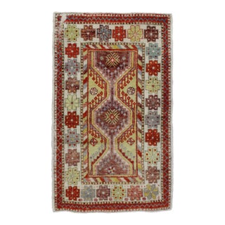 Vintage Turkish Oushak Throw Rug - 02'09 X 04'06 For Sale