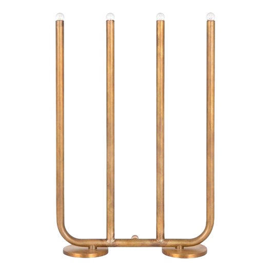 Raw Brass December Table Lamp by Sabina Grubbeson for Konsthantverk For Sale