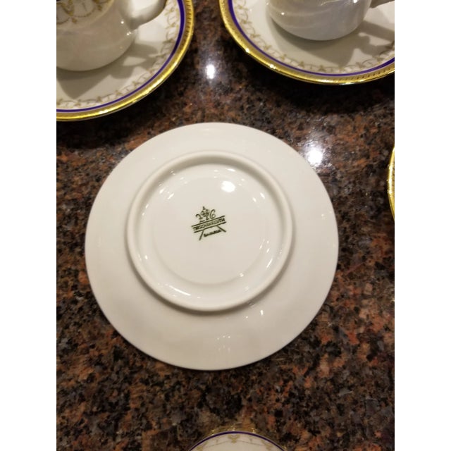 Collection of Eleven German Porcelain Demitasse Cups and Saucers For Sale - Image 4 of 9