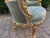 Gold 1950 French Louis XVI Gold Beech Damask Settee - 1 Pc For Sale - Image 8 of 14