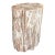 Andrianna Shamaris Coral Toned Ancient Petrified Wood Side Table For Sale
