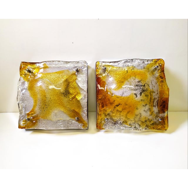 Murano Glass Wall Lights by Toni Zuccheri for Mazzega, 1970s, Set of 2 For Sale - Image 11 of 11