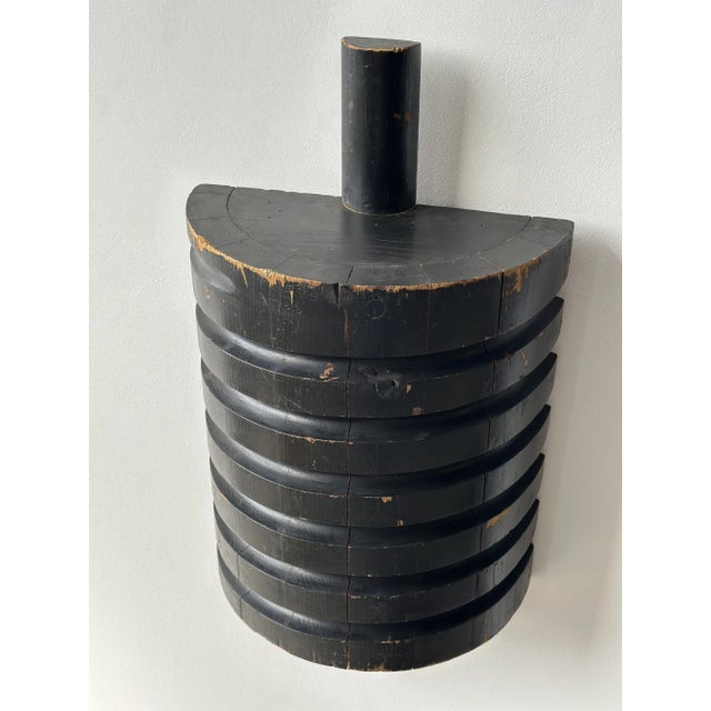 Vintage Large-Scale Industrial Black-Painted Foundry Mold, Circa Mid-20th Century For Sale - Image 10 of 16