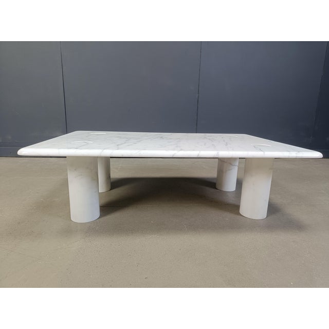 Carrara Marble Coffee Table by Angelo Mangiarotti for Up&Up, Italy, 1970s For Sale - Image 9 of 12