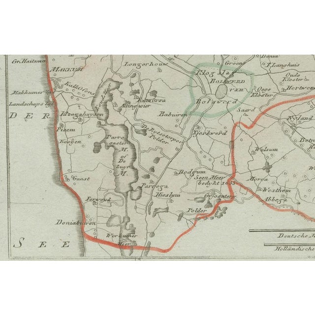 Antique Map of Sneek and Bolsward in Friesland, 1791 For Sale - Image 6 of 10