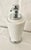 Traditional Vintage Restoration Hardware Lido Collection Ceramic Soap Dispenser - White & Chrome Excellent Condition. For Sale - Image 3 of 8