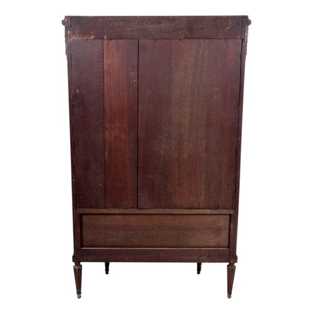 Mid 20th Century Louis XVI Style Gilt Metal Mounted Oak Vitrine For Sale In New York - Image 6 of 7