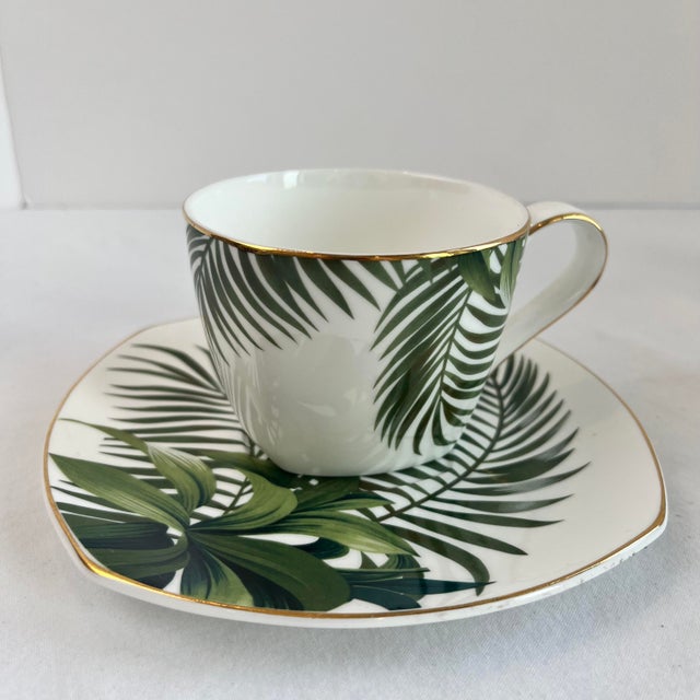 Green plant Nordic style Mug milk coffee cup hotel wedding banquet restaurant theme coffee cup set Beautiful and modern...