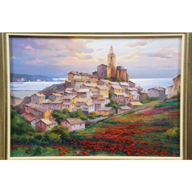 Late 20th Century Salvador Caballero Mar De Tarde Cadaques Spain Seascape Oil Painting 22" For Sale - Image 9 of 11