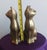 1960s Large 9" Heavy Vintage Solid Brass Sitting Cat Bookends - Pair For Sale - Image 5 of 6