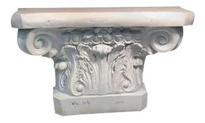 Modern Neoclassical White Column Form Console Table