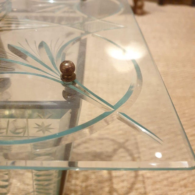 Light Green 1950s Mid Century Modern Italian Green Glass Lantern For Sale - Image 8 of 9