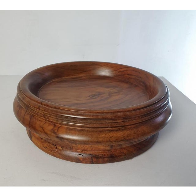 Antique Turned Olive Wood Vide Poche Bowl, Italy, 1800s For Sale - Image 7 of 8