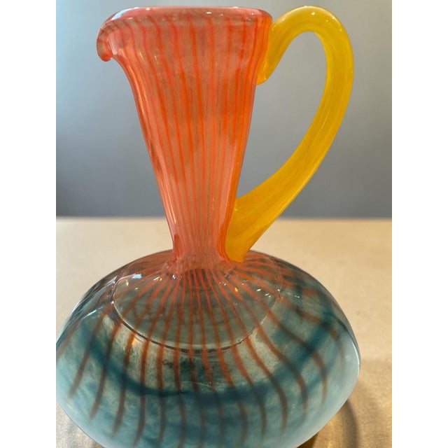 1980s Kosta Boda "Bon Bon" Art Glass Ewer Jug by Kjell Engman For Sale - Image 5 of 11
