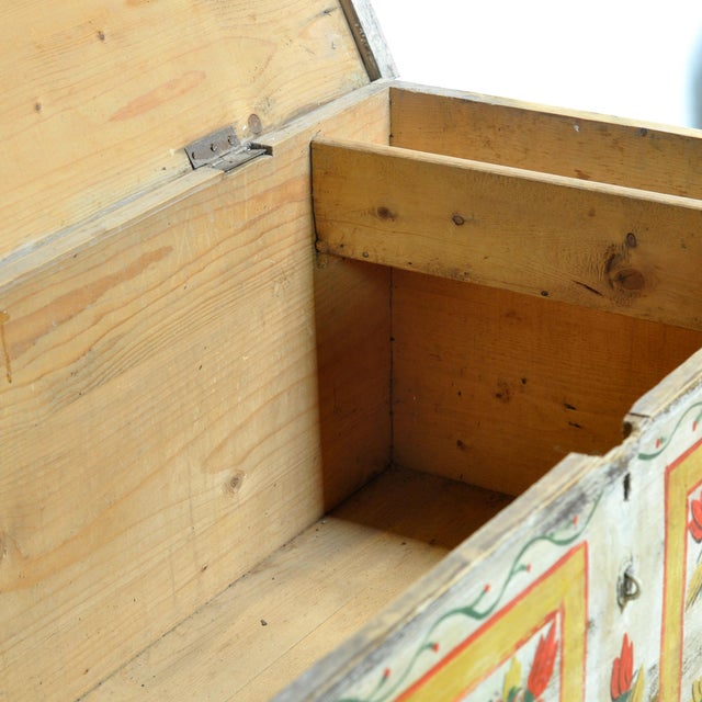 Folk Art Bridal Chest, 1950 For Sale - Image 6 of 13