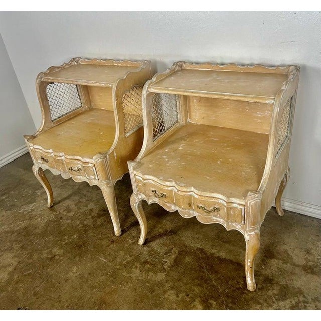 French Provincial Pair of French Provincial Nightstands, Early 20th Century For Sale - Image 3 of 13
