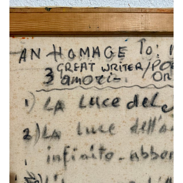 Textile Ivo David, Italian American Surrealist Oil Painting Ivo David Trilogia Chromatic Surrealism, 1991 For Sale - Image 7 of 16