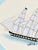 Nautical Original Hand-Painted Sailboat in a Hand-Painted Blue Frame and Mat For Sale - Image 3 of 3