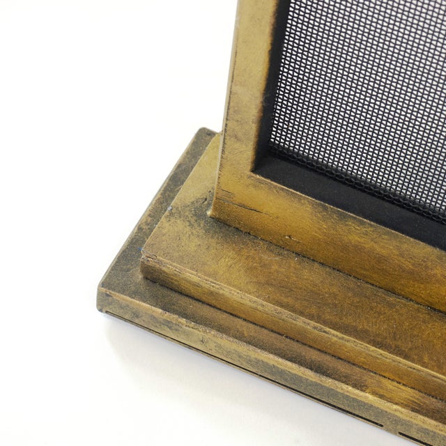 Brilliant Gold August Fireplace Screen Iron For Sale - Image 9 of 12
