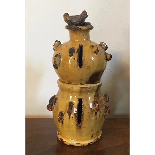 Antique 19th Century English Staffordshire Decorated Redware Bird House Money Box For Sale - Image 10 of 13