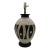 Late 20th Century Black & Ivory Geometric Chulucanas Pottery Lamp – Handcrafted Peruvian Art-Inca Style #1 For Sale