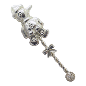 Vintage Italian Handmade Genuine Silver 800 925 Decorative Pinocchio Baby Rattle