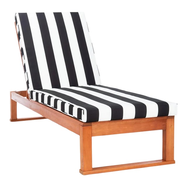 Solano Sunlounger - Natural/Black Stripe For Sale