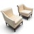 Pair of Federal Revival Mahogany Swan-Arm Armchairs With Neoclassical Rosette Details, Mid-20th Century For Sale - Image 13 of 15