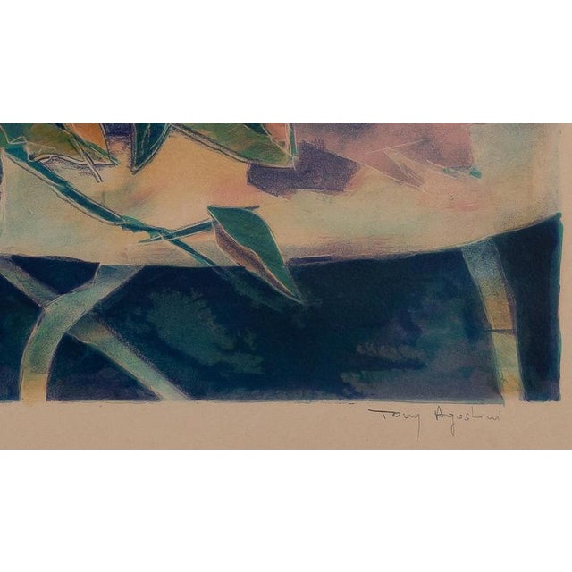 Tony Agostini, Still Life with Violin, Lithograph For Sale - Image 5 of 6