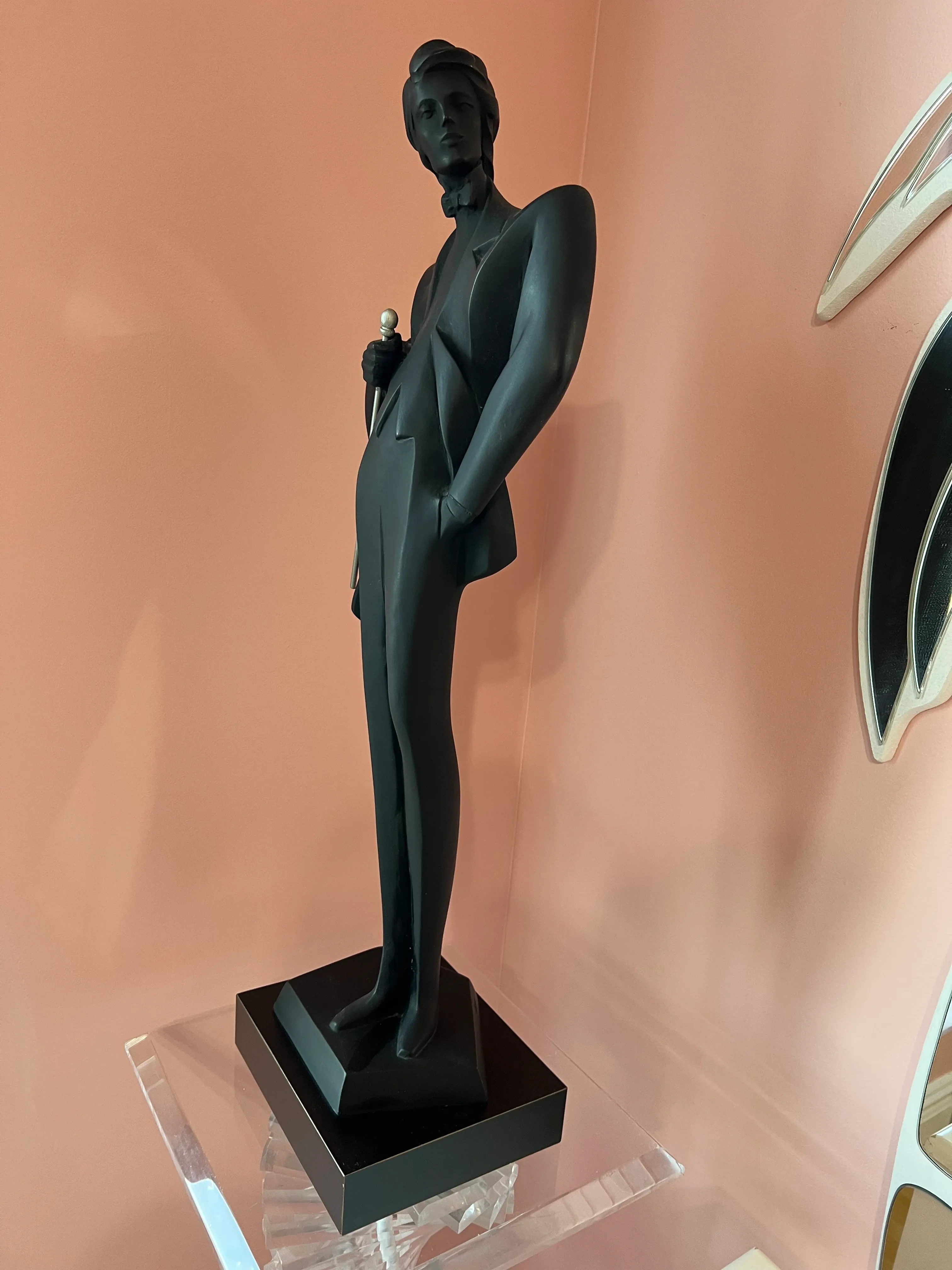1980s Art Deco Man Sculpture by Austin Productions | Chairish