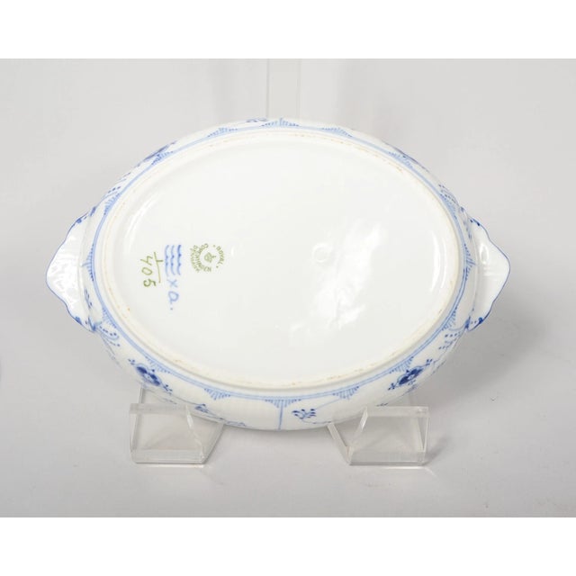 Vintage Royal Copenhagen Blue Fluted Plain Tureen Covered Bowl For Sale - Image 6 of 6