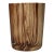 Vintage Frenc;h Country Faux Bois Ceramic Vase, Brown & Cream For Sale