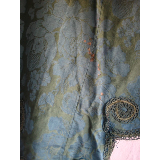 Mid 19th Century Napoleon III Bleu Silk Valence For Sale - Image 9 of 14