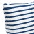 Transitional 18" Indoor/Outdoor Pillow in Navy Nautical Stripe For Sale - Image 3 of 5