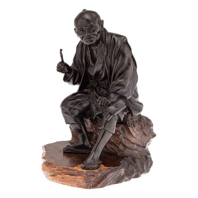 Antique Japanese Meiji Bronze Okimono, 19th Century For Sale