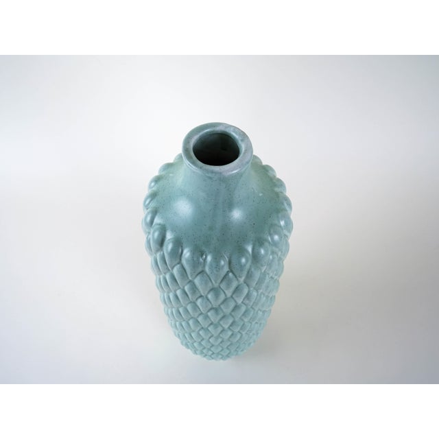 Italian Mint Green Ceramic Vase, 1960s For Sale - Image 6 of 9