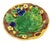 This is a fantastic Mottahedeh Italian Majolica plate. This leaf design features a brown ground and yellow and blue grapes...