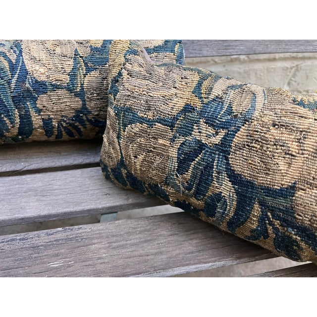 Traditional A Pair of 18th Century Pillow With Tapestry and Flower Design For Sale - Image 3 of 7