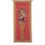 Pedestal Portiere - Red Loom Woven Tapestry - 146 X 58 Cm (4'10" X 1'11") - Requires Rod Size 1 - 2 PCS Remaining For Sale