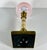 Pink Victorian Oil Lamp: Onyx & Brass Base with Iridescent Art Glass, c. 1870 For Sale - Image 8 of 10