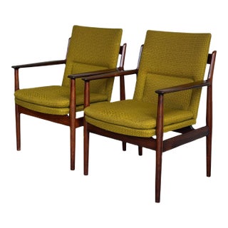 In Style of Arne Vodder Rosewood Set of 2 Model 341 Lounge Chairs Sibast Denmark Mid-Century Modern 1960s For Sale