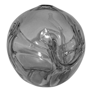 Paul Manning Signed Studio Glass Vase, Etched Stick Figure, 1973