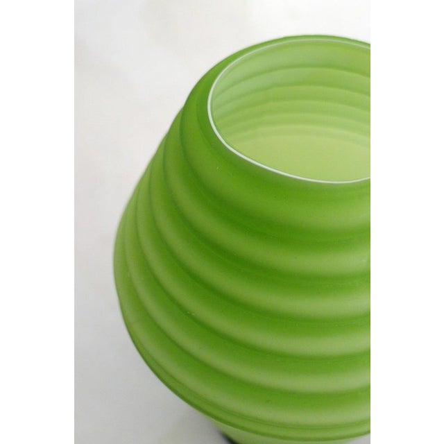 1980s Vases in Colored Frosted Glass, 1980s, Set of 2 For Sale - Image 5 of 15