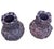 Italian Pair of Vintage Italian Encrusted Floral Ceramic Vases in Dusty Lavender For Sale - Image 3 of 12