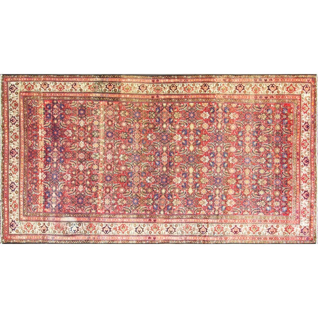 Early 20th Century Antique Persian Malayer Gallery Carpet For Sale - Image 5 of 9