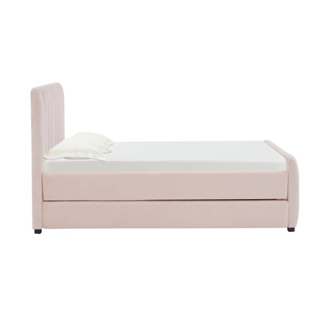 2020s Angela Blush Trundle Bed in Twin For Sale - Image 5 of 8